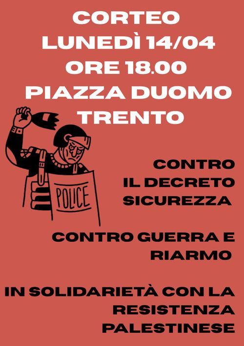 Corteo contro il DDL  sicurezza a Trento