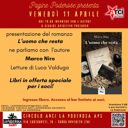 Pagine poderose presenta: L’uomo che resta, il grande romanzo del cambiamento climatico di Marco Niro con letture di Luca Valduga