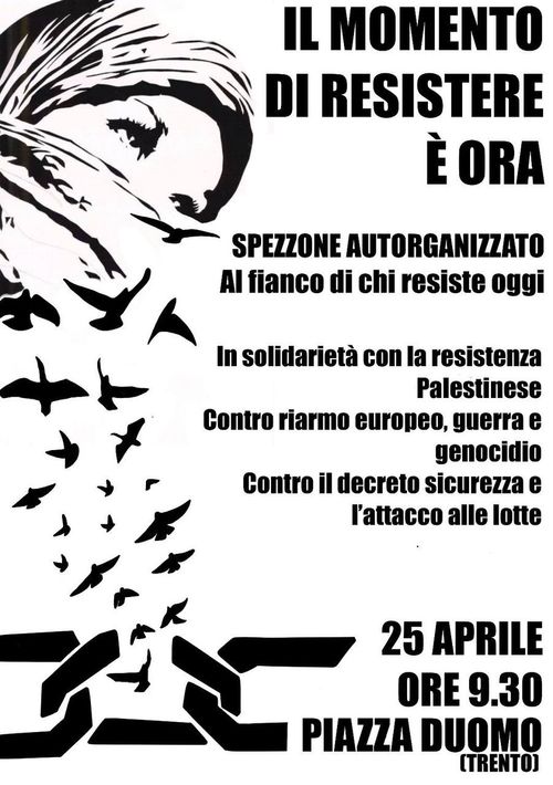Spezzone contro DDL sicurezza, genocidio, guerra e riarmo