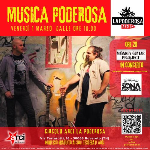 Rassegna Musica Poderosa con i Monkey Guitar Project 