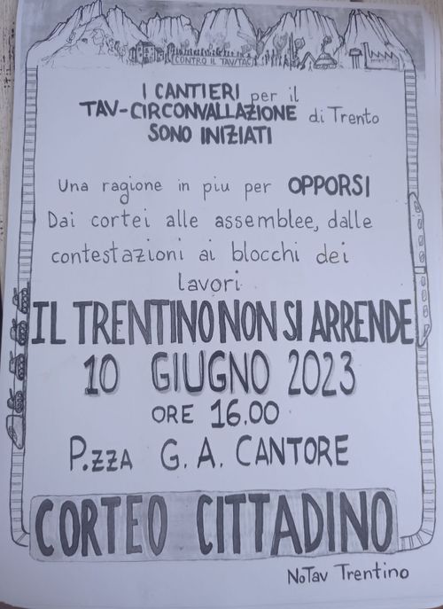 Corteo contro la circonvallazione TAV-TAC